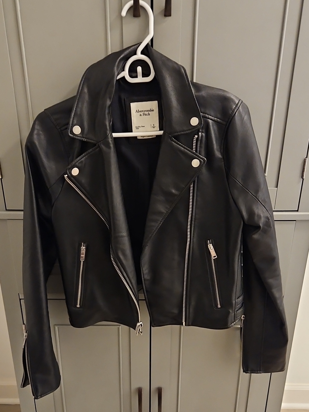 Abercrombie & Fitch Black Leather Biker Jacket
